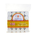 10g white tealight candle in poly bag